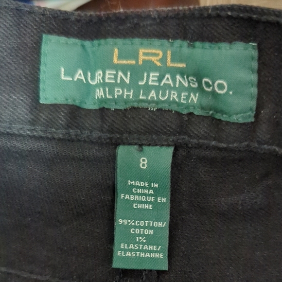 Lauren Ralph Lauren Black Boot Cut Jeans with Classic Style Women's Size 8 - Picture 2 of 4